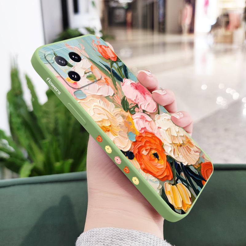 Чехол для телефона с цветами для Xiaomi Mi 15 14 13 13T 12 12X 12T 12S 11 11T 10 10T 9 9T Pro Lite Жидкий силиконовый чехол