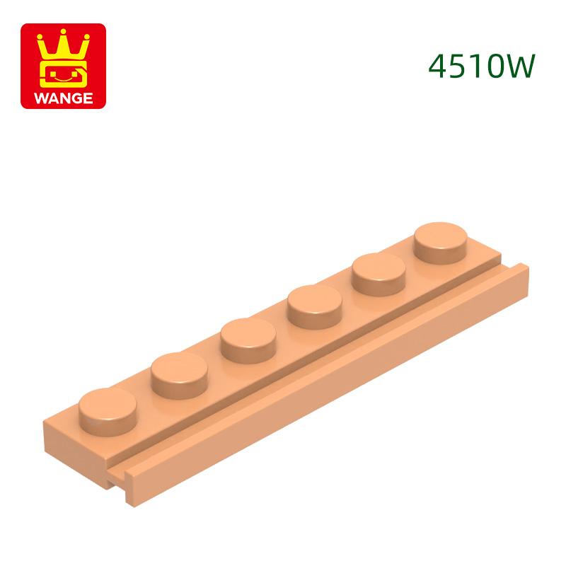 Нетоксичный 76 шт./Лот 4510W Пластина Модифицированная 1x6 С Направляющей для Двери С Пазами Блок Цветные Аксессуары MOC Совместимые С Кирпичиками Дети