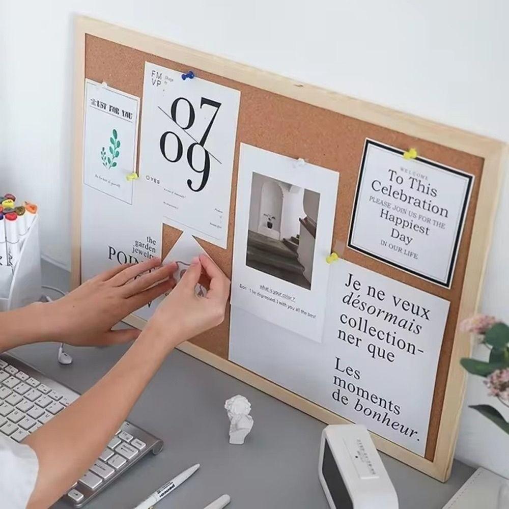DIY Cork Board Wood Photo Background Pictures Wall Plate Letter Message Boards