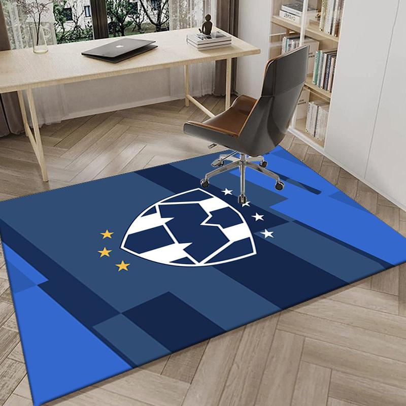 Monter-rey Football Crest Art Printed Area Rug for Office, Chair Rug, Decorative Carpet Floor Mat, Large Size Fan gifts Christmas gifts
