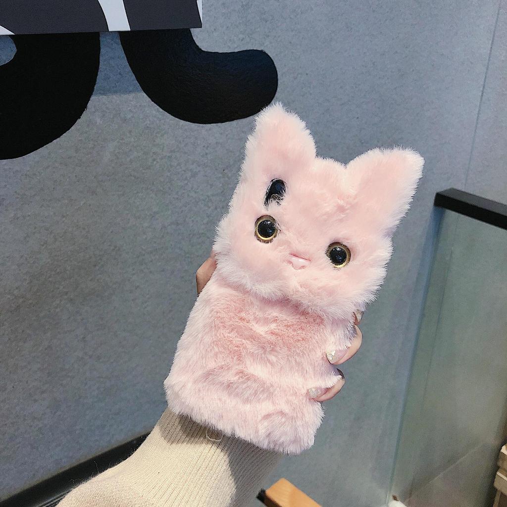 Чехол 3D Cute Cat Plush для iPhone 15/14 Pro - Милый и Защитный