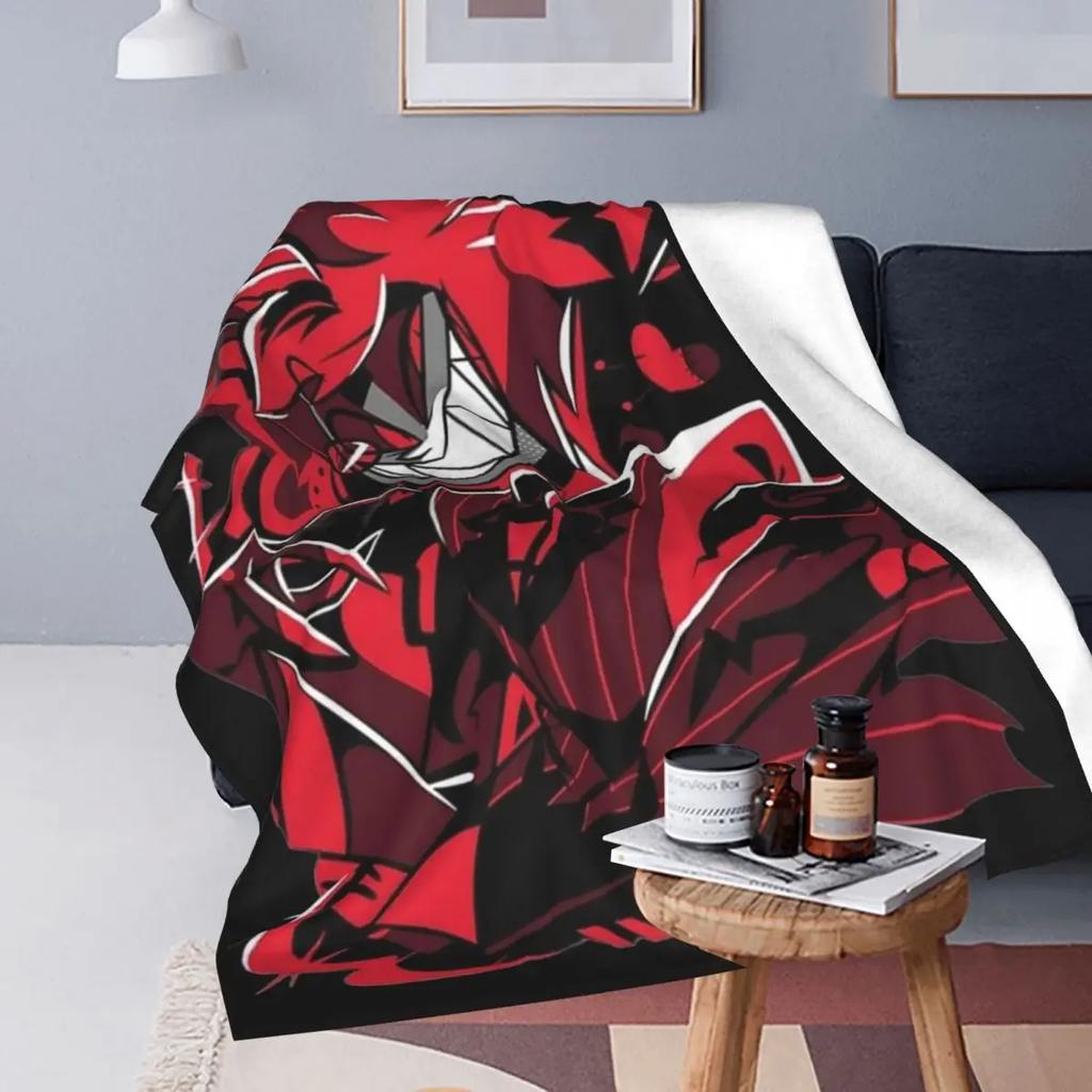 Hazbin Hotels Alastor вязаное одеяло коралловый флис плюшевый легкий плед для кровати одеяло для спальни