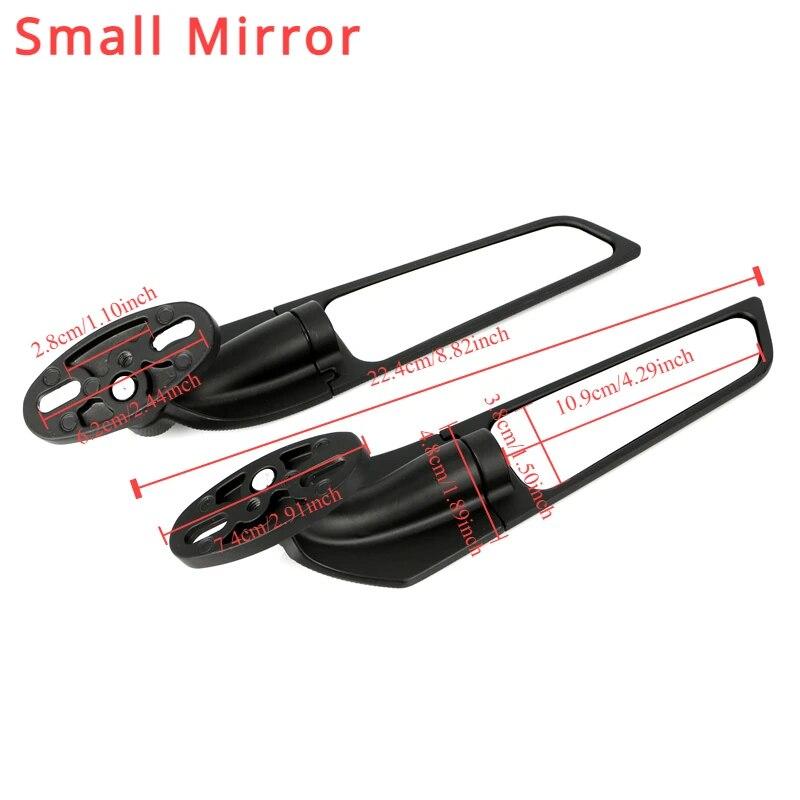 Motorcycle Wing Mirrors For Kawasaki Ninja 250 300 400 650 H2 H4 Adjustable Rotating Rearview Side Mirror For Honda CBR650R