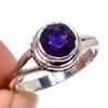 Кольцо из натурального африканского аметиста, ручная работа, чистое серебро 925 пробы, подарок S.9 l2S45