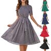 Women's Dresses Casual Round Neck Polka Dot Short Sleeve Dresses