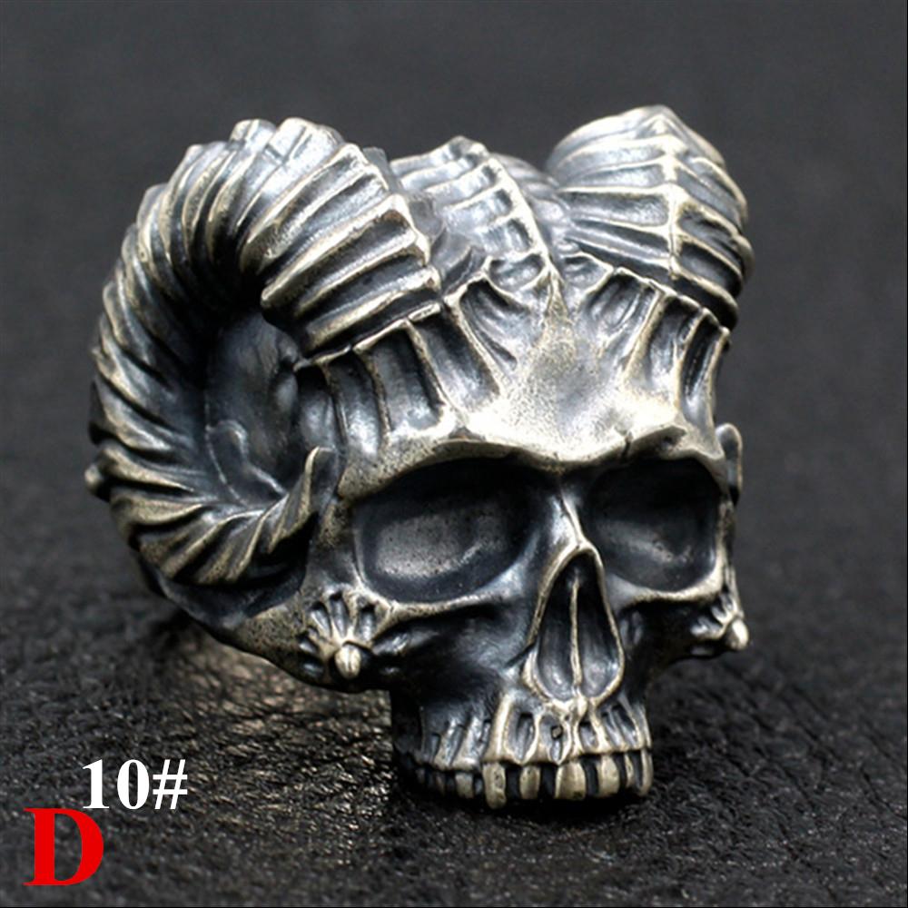 Прохладные украшения на палец Индийский рок Байкер Хип-хоп Готические винтажные кольца Череп Панк