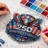 Памятный подвесной орнамент к 250-летию 2D Алмазная живопись Декорация Празднование Соединенных Штатов Настенное искусство