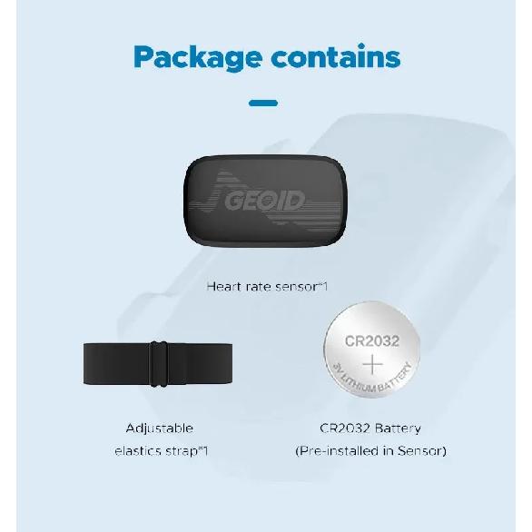 Geoid HS500 Chest Strap Heart Rate Monitor IP67 Waterproof Bluetooth ANT+ Running Cycling Sports Heart Rate Sensor