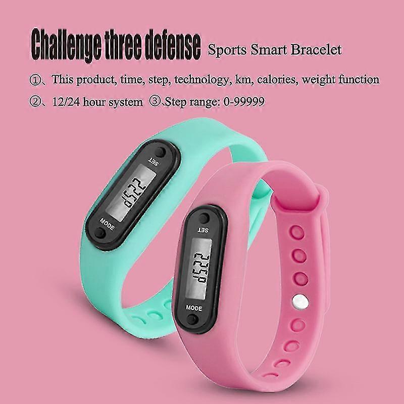 Fitness Tracker LCD Digital Pedometer Walking Step Calorie Counter Wrist Watch