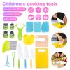11/13/17PCS Детские наборы для готовки Настоящие кухонные принадлежности Монтессори для малышей Безопасные ножи для детей 2/3/4/5/6/7/8 лет