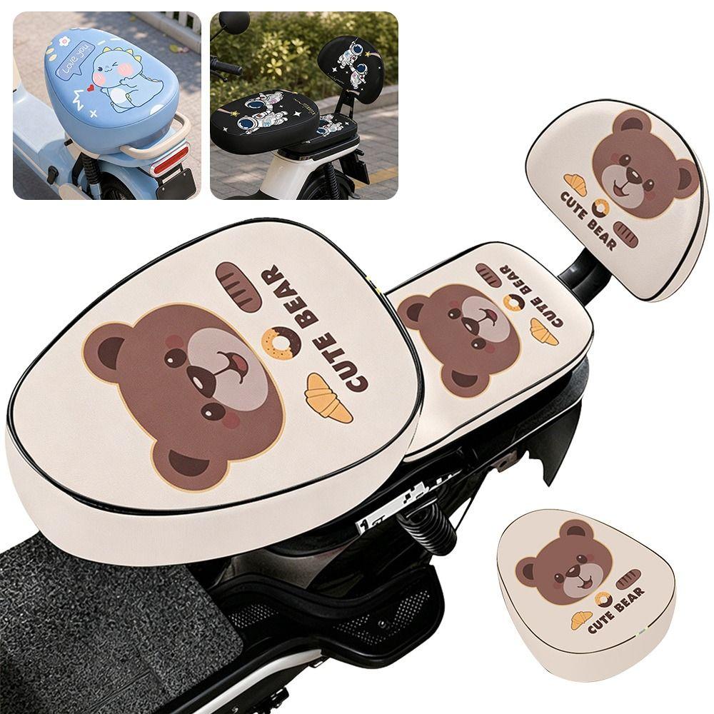 Cartoon Print Electric Bike Seat Cover Waterproof Seat Cushion Cover Electric Scooter