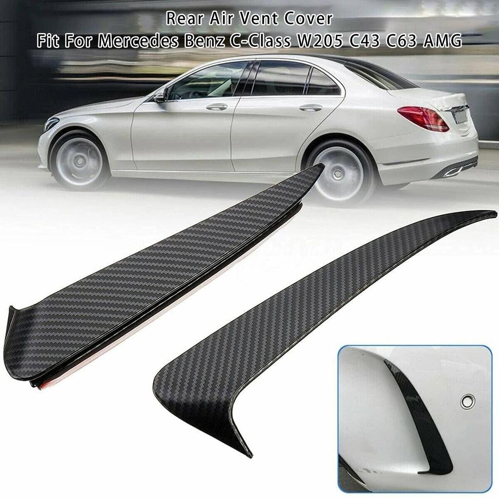 Rear Air Vent Cover Carbon Fiber Look For Benz C Class W205 C43 C63 2014-2019