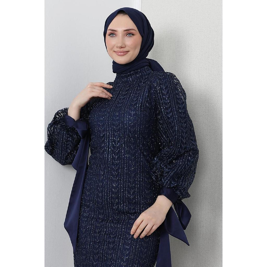 Nci Hijab Evening Dress Gold