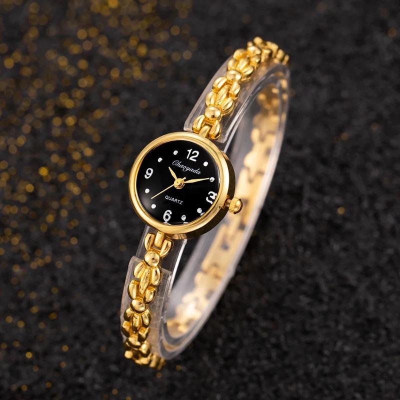 Fashion Women Wristwatch Mini Round Dial Slim Metal Chain Bracelet Watch Elegant Dress Ladies Quartz Watch Gift Montre Femme