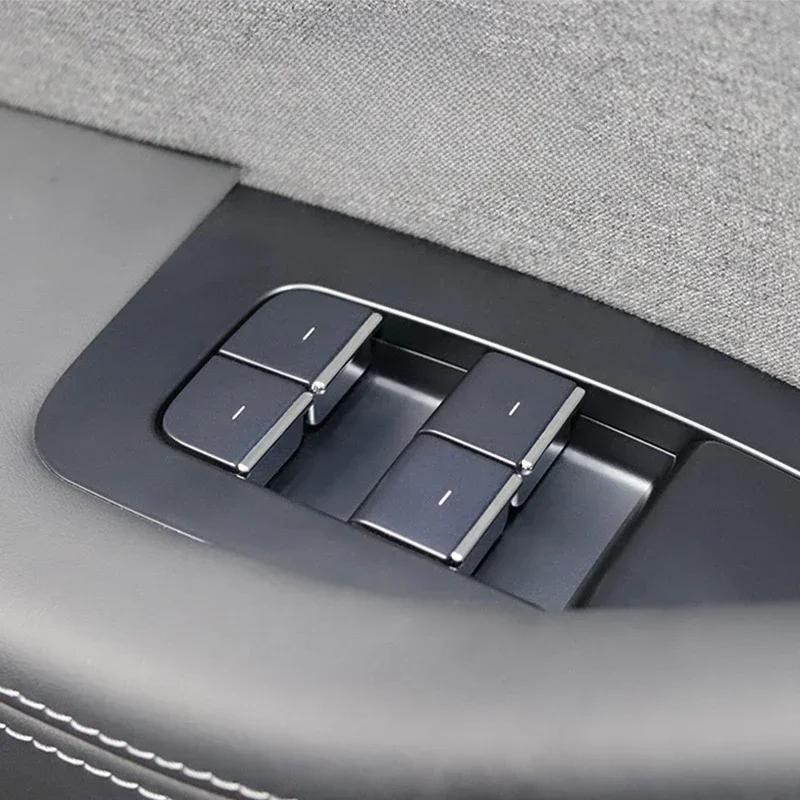 Накладка на кнопку стеклоподъемника, накладка на кнопку стеклоподъемника для Tesla Model Y/3/3+ Highland 2025, АБС-хром, автомобильные аксессуары, 7 шт.