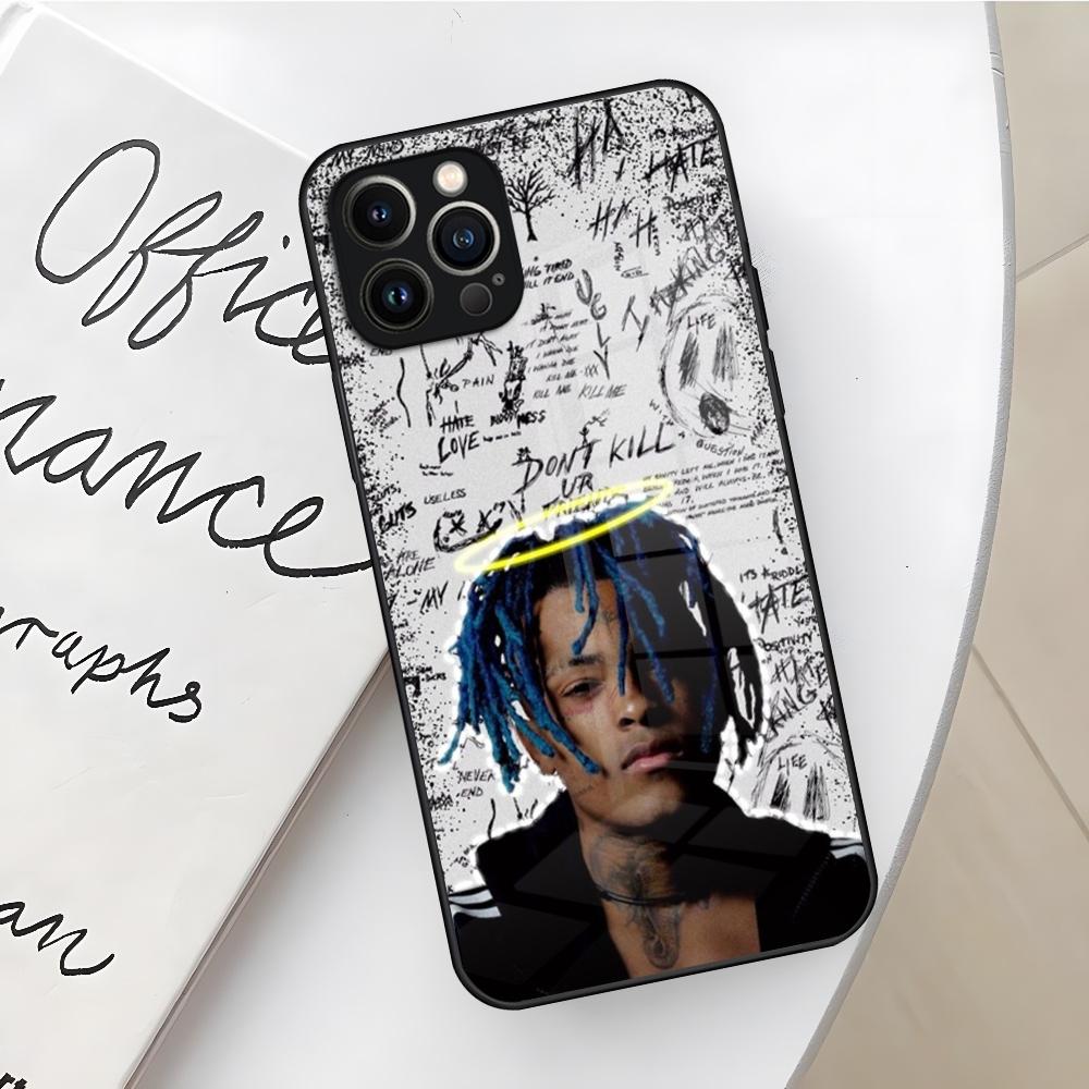 Чехол для телефона рэпера Xxxtentacion для Iphone 17 16 Air 15 14 12 11 13 Pro Max Mini X Xr Xs Se Стеклянный чехол Puls