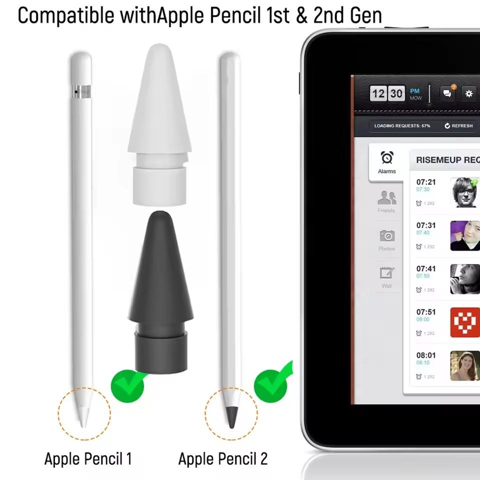Сменные наконечники для Apple Pencil 1-го и 2-го поколений iPencil Гладкие запасные наконечники для стилуса iPad Pro Pencil 1/2 Тонкий наконечник