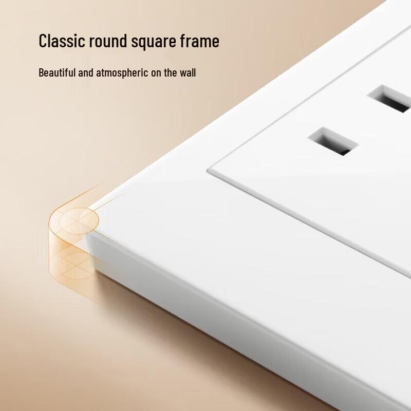 BULL G07 Ivory White 86-Type 10A 5-Hole Wall Socket CN plug (adapter included)