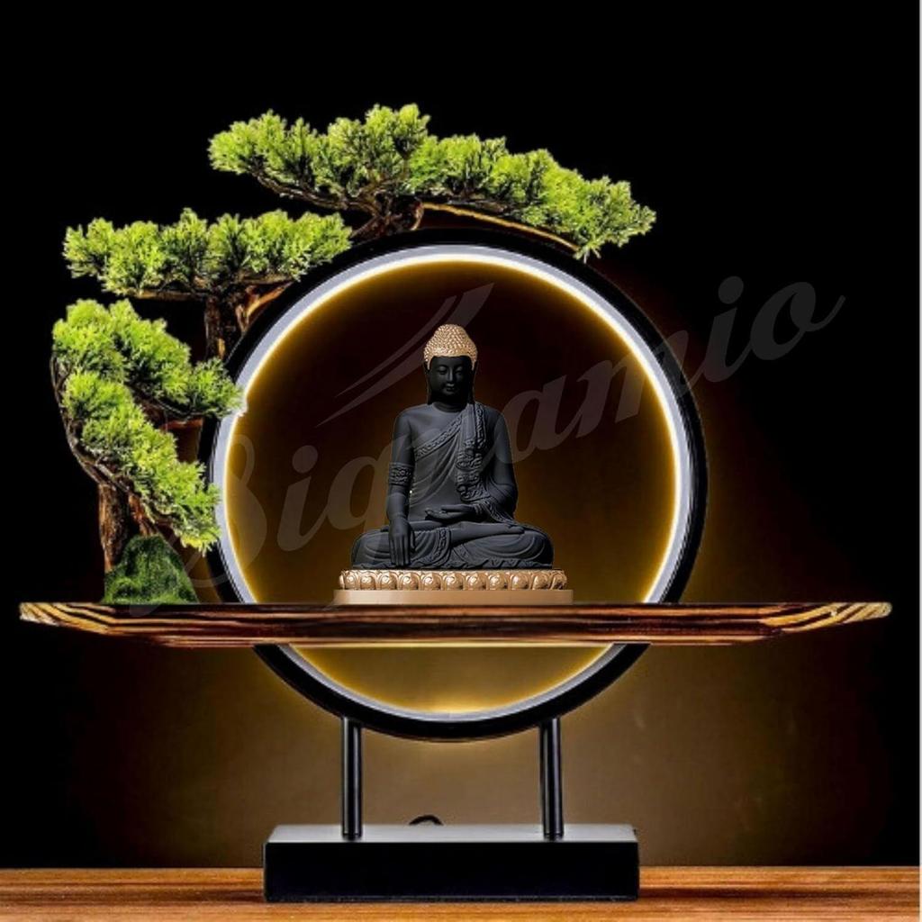 Черная Мурти Гаутамы Будды - Идеальный Идол Бога на Приборную Панель Автомобиля и Маленькая Статуэтка Будды для Домашнего Декора, Подарочные Изделия,