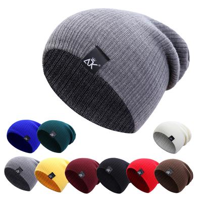Вязаная шапка женская, зимняя мужская шапка Skullies, теплая повседневная шапка с напуском, вязанная крючком шапка-бини, женская мешковатая шапка, дешевая шапка