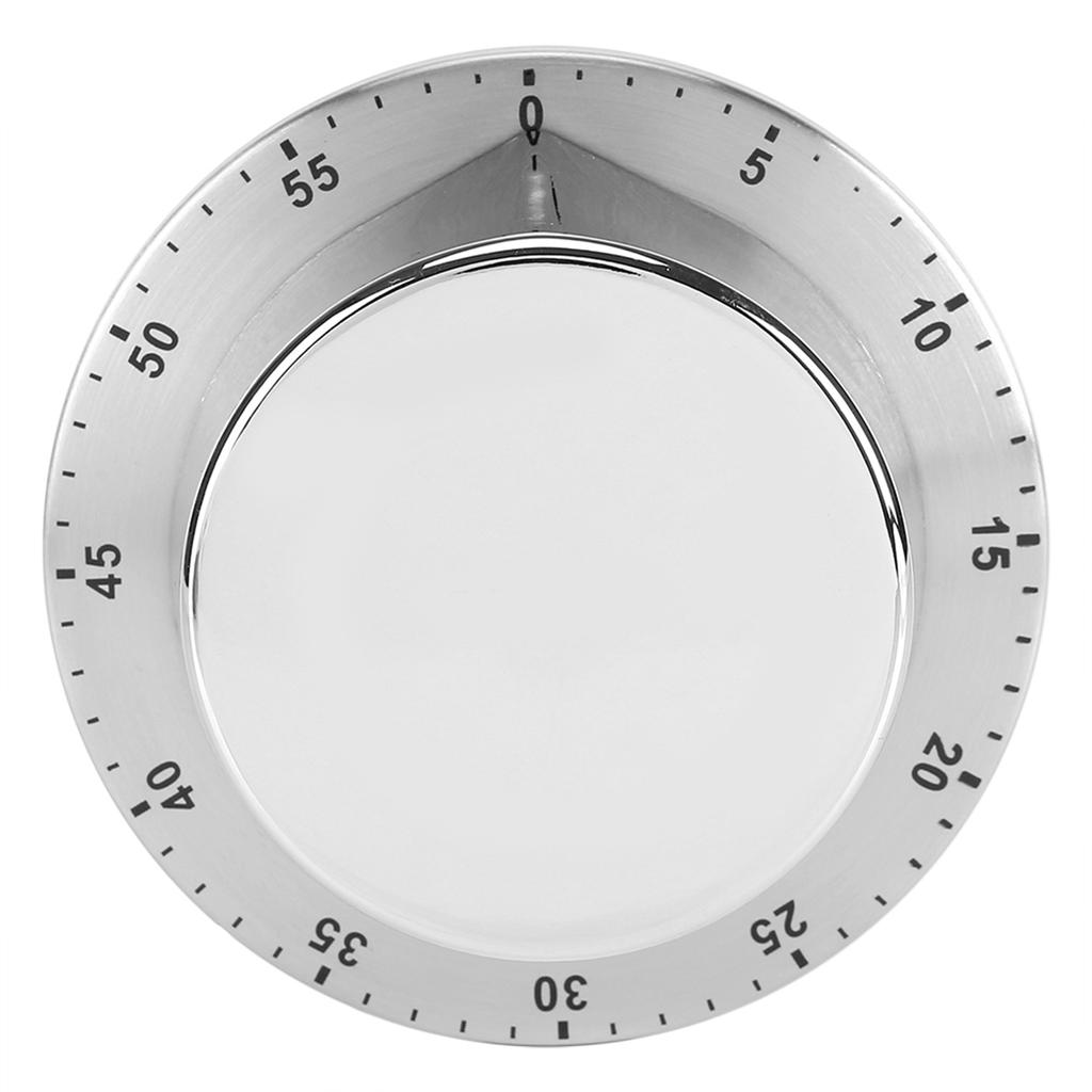 Ручной механический кухонный таймер с магнитным основанием, обратный отсчет времени приготовления выпечки, инструмент для измерения времени, серебристый