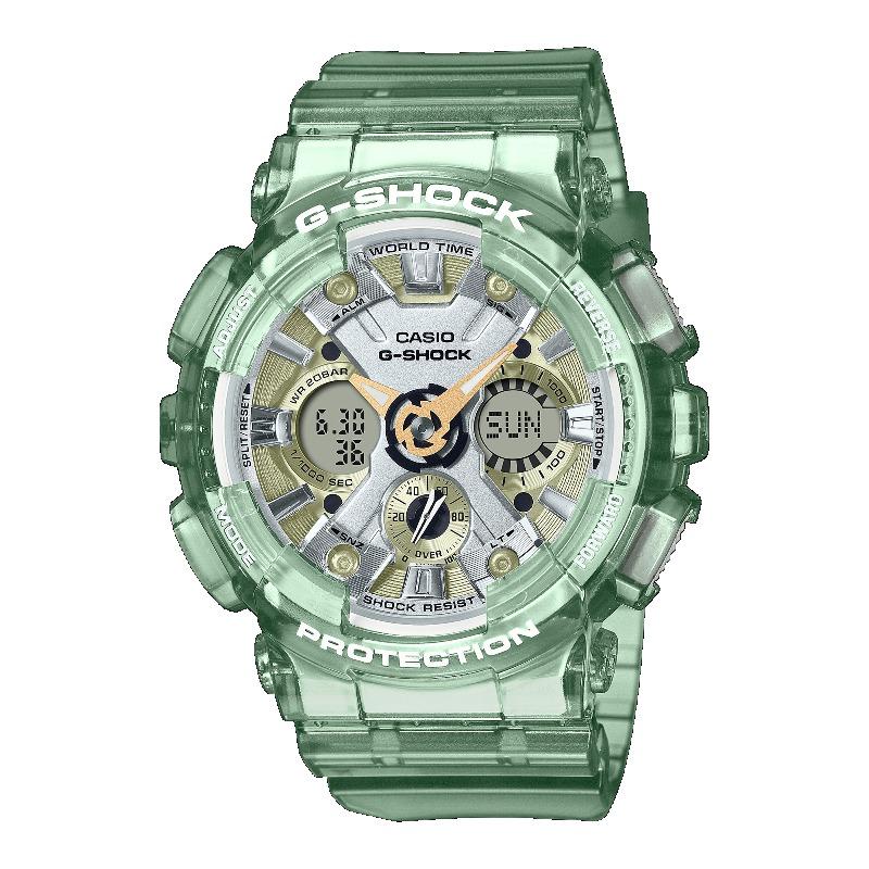 Casio Мужские часы G-SHOCK, смола, водостойкость 200 м, цифровые, ударопрочные, кварцевые, GMA-S120GS-3A