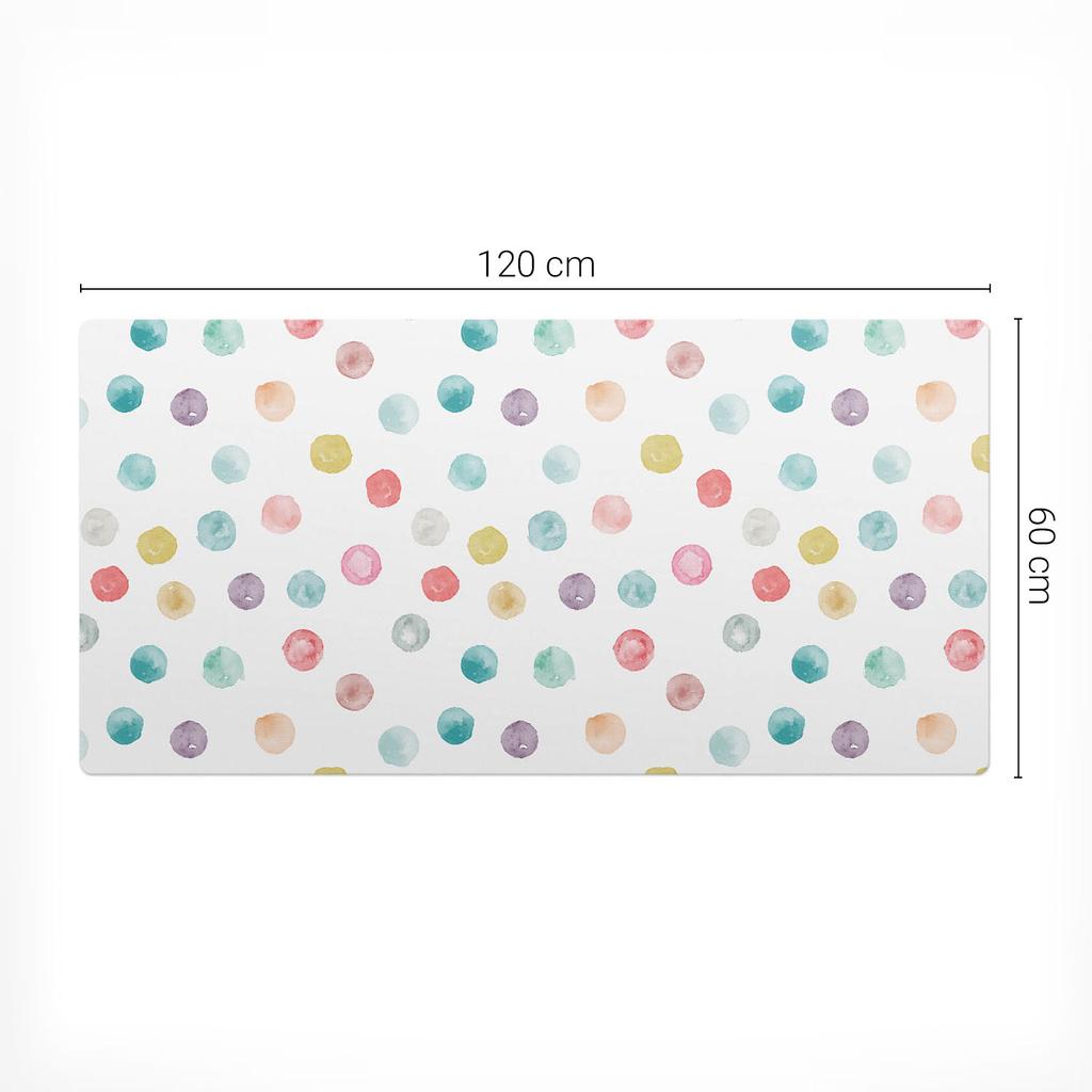 Uniwersalna Mata Ochronna Pod Sprzęt Komputerowy Pastelowe Kropki 120X60 Cm