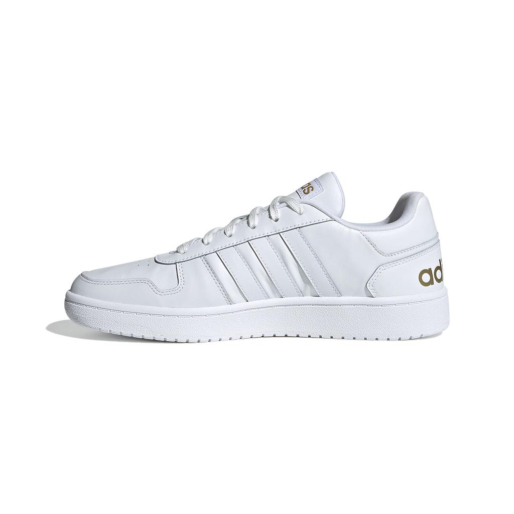 Adidas Hoops 2.0 Comfortable Versatile Low-Top Sneakers Men Sneakers White JS0479