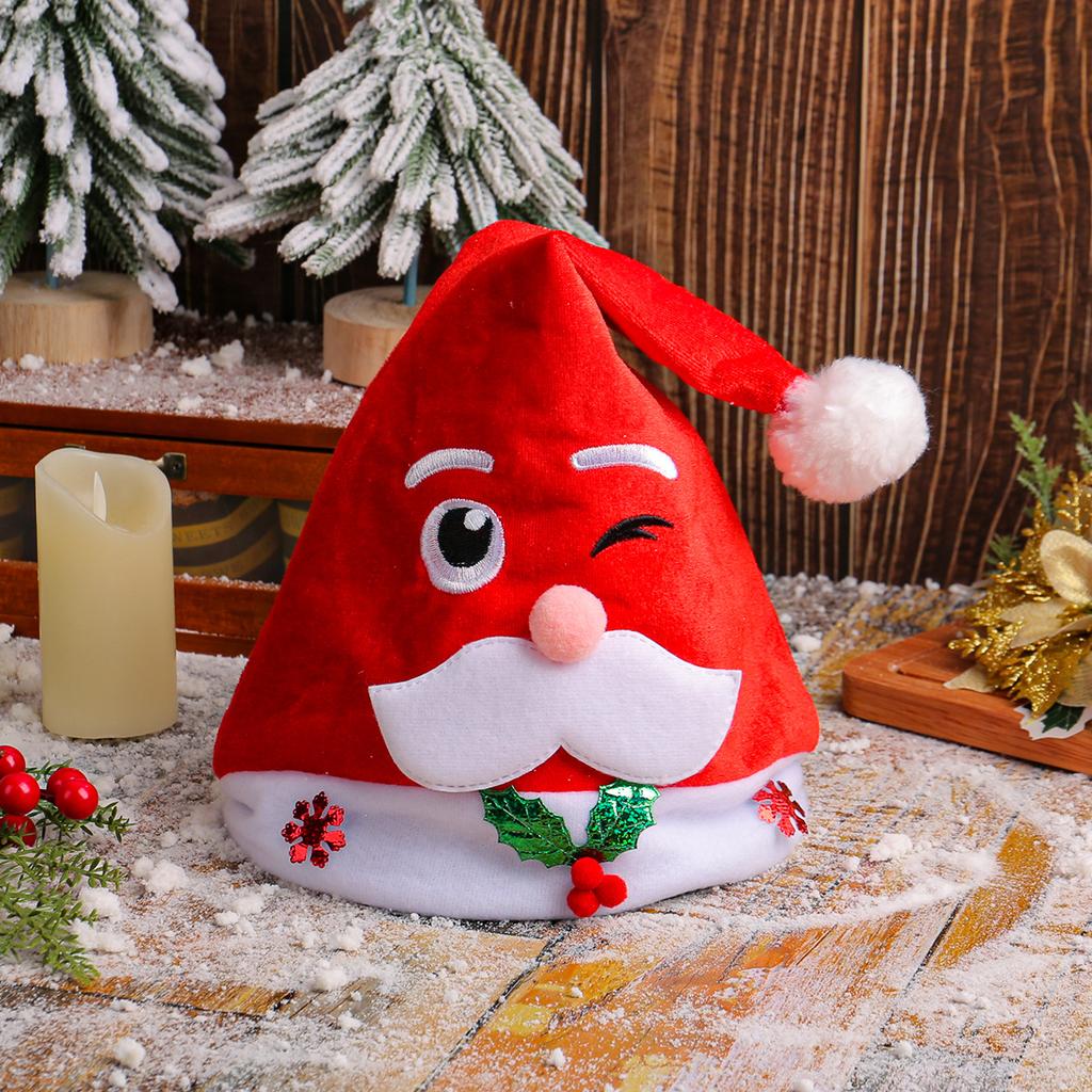 Взрослые Детские Утолщенные Рождественские Шапки Шапка Санта Клауса Мультяшная Шапка Родитель-Ребенок Рождественская Шапка Праздничный Наряд Подарки