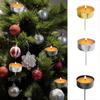 4PCS Iron Tea Light Candle Cups 4.2cm Festive Ambiance Candle Accessories Christmas Tree Spike Tea Light Holders Iron