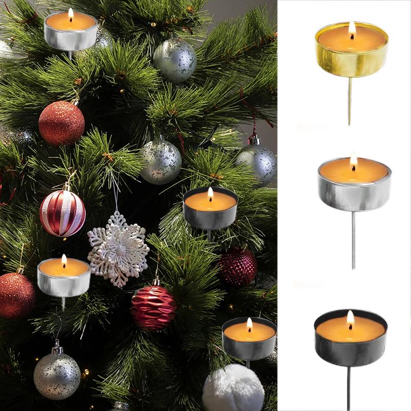 4PCS Holiday Table Decor Iron Candle Cups Iron Rustic Iron Tea Light Containers 4.2cm
