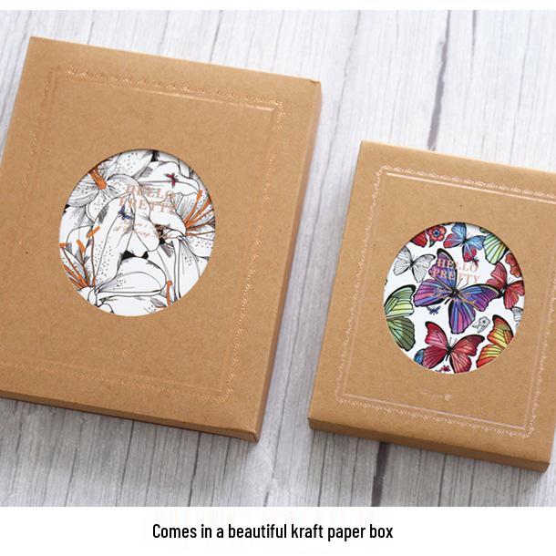 Твердый блокнот с цветными иллюстрированными страницами