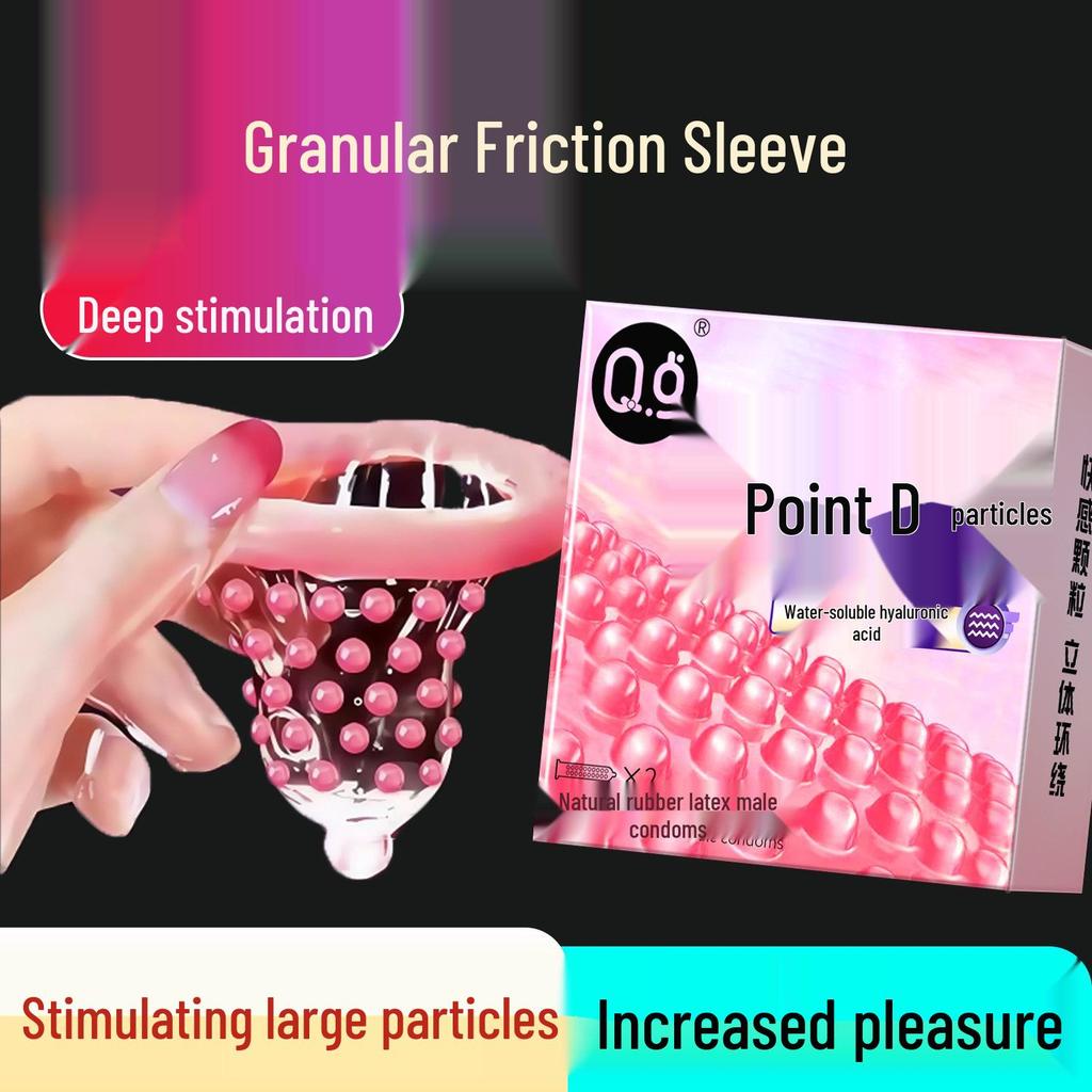Q Point 369 Large Particle Thickened Desensitizing Condoms - Long-Lasting Delay for Men’s Safety by John Super Bird
