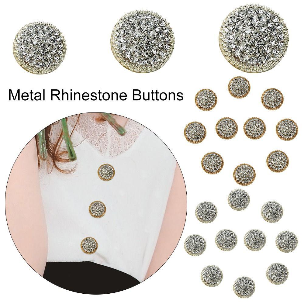 Fashion Clothing Decoration DIY Sewing Button Shirt Buttons Metal Rhinestone Buttons Needlework