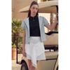 Bermudagrass Light Layered Ruffle Skirt   White