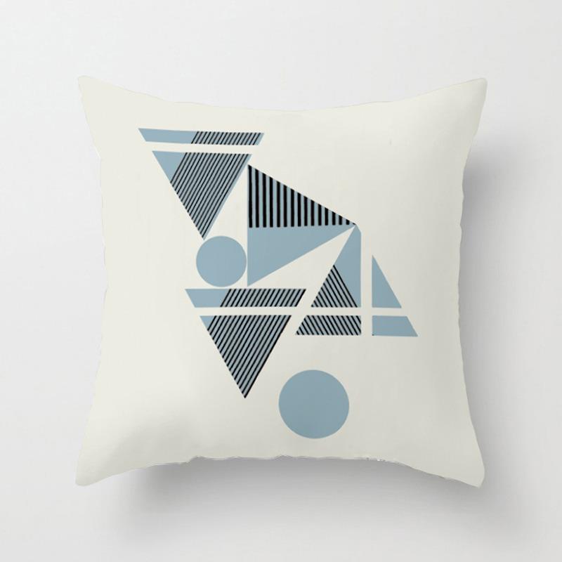 Свежая геометрическая наволочка для украшения общежития, офиса, гостиной, дивана, домашней наволочки