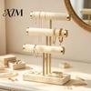 Multi-purpose Storage Rack 3 Tier Velvet Jewelry Organizer, T-shaped Holder for Bracelet, Organizer Stand Necklaces Rings, & Earrings, with