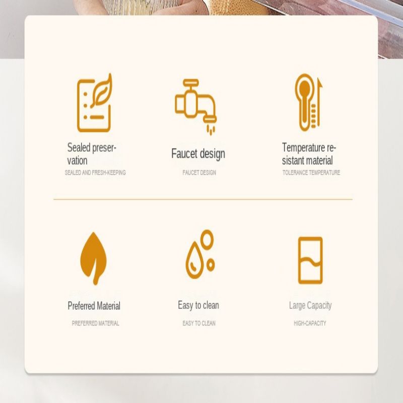 Water Pitcher Jug With Faucet Lemon Juice Kitchen Drinkware Kettle Pot Cold Water Bottle