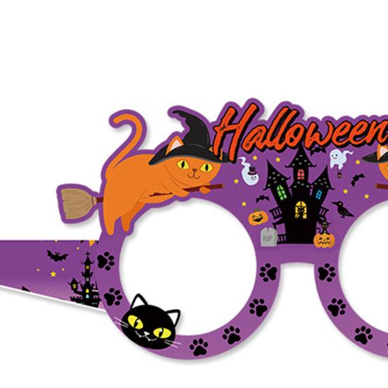 12 пар бумажных очков для вечеринок для детей и взрослых, очки в форме тыквы, летучей мыши, черепа, призрака, ведьмы, очки для Хэллоуина, товары для вечеринок