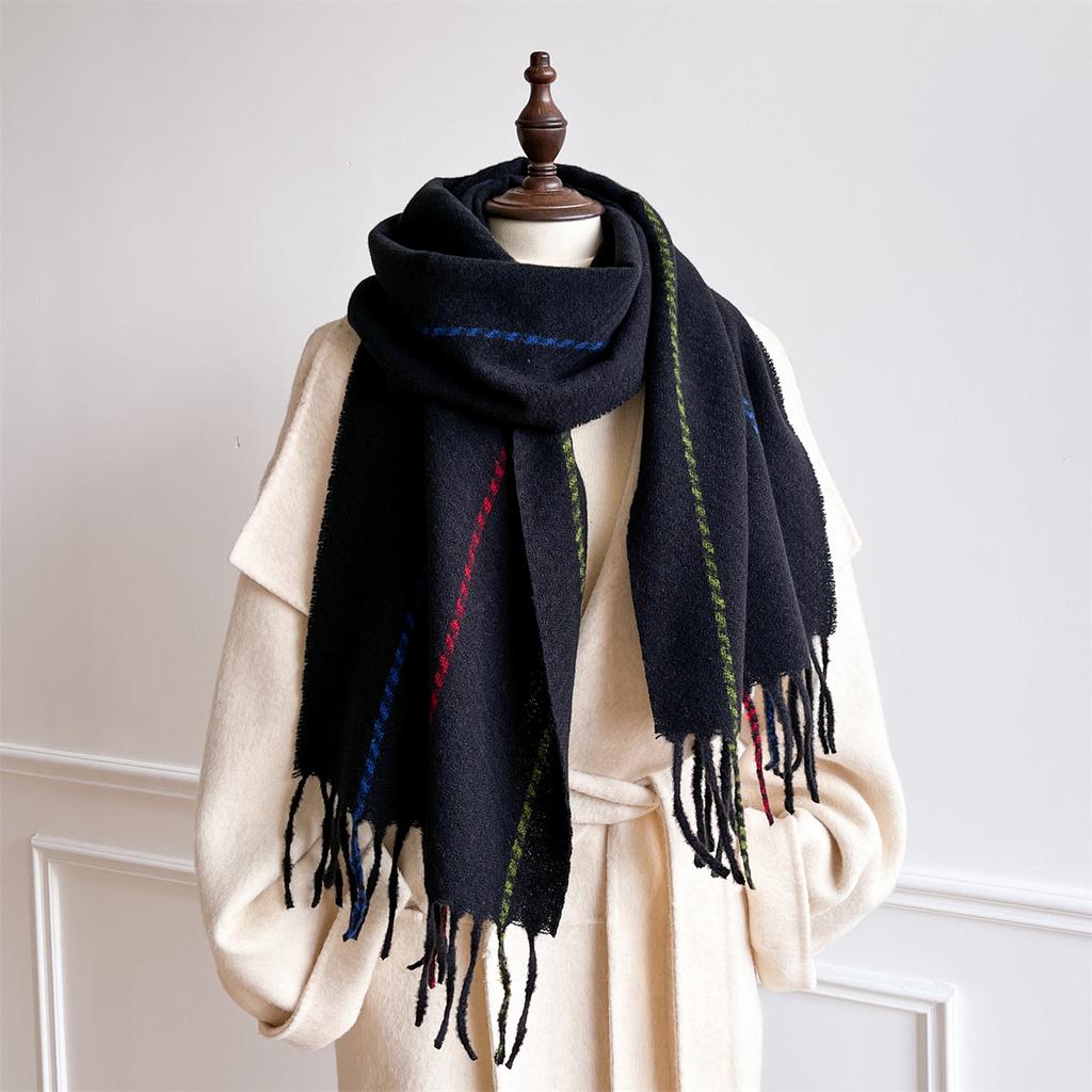 Luxury Winter Cashmere Scarf Women Design Warm Pashmina Blanket Poncho Scarves Female Shawl Wraps Thick Foulard Bufanda