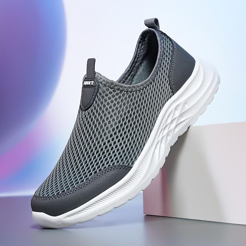Men Running Shoes Summer Sneakers Mesh Breathable Lightweight Walking Casual Shoes Slip-On Driving Men Loafers Zapatos Casuales