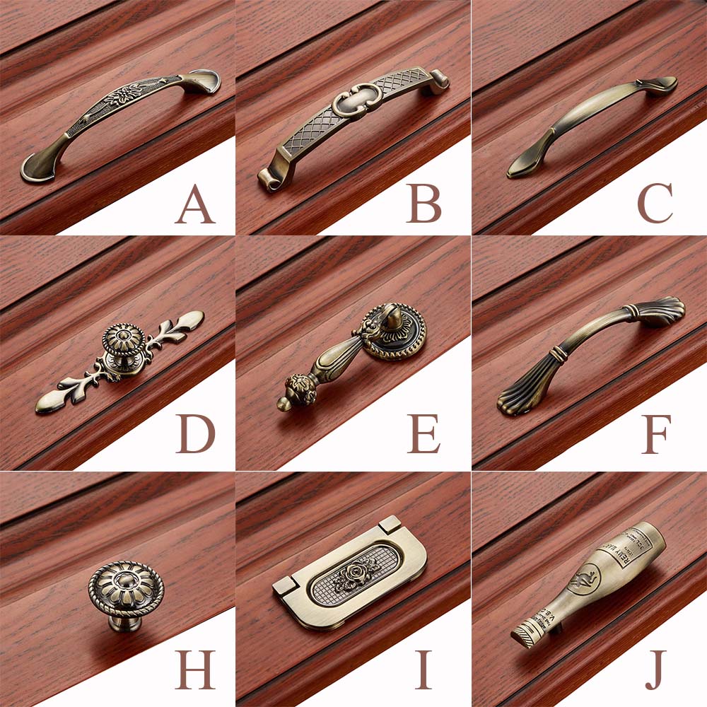 1 шт. Бронзовые мебельные ручки для дверей шкафов, комодов, кухонных шкафов, ручки для ящиков, ручки-скобы, мебельная фурнитура