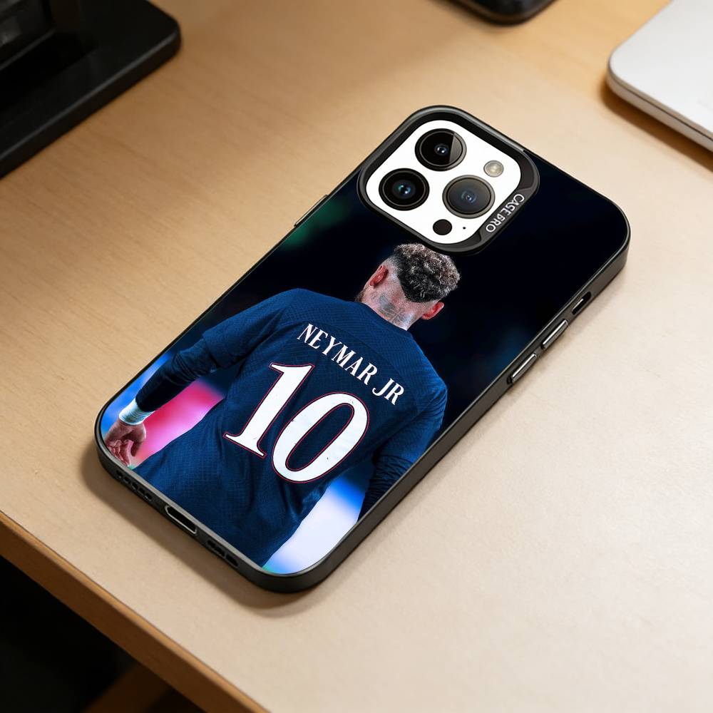 Футбольный 10 Для NEYMAR JR Чехол для телефона Для iPhone 17,16,15,14,13,12,11 Plus,Pro Max,XS,Цветной Посеребренный Внутренний Чехол