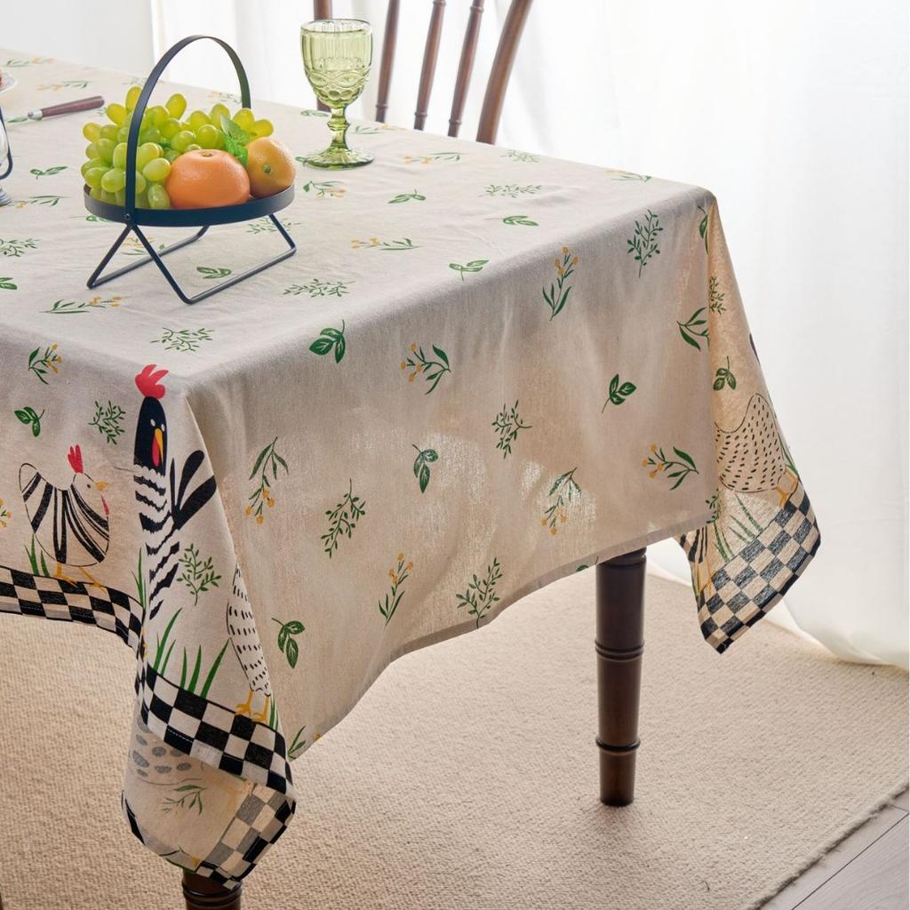 Скатерть Литературная Пастораль Курица Прямоугольная Ткань Скатерть для Обеденного Стола Пылезащитная Украшение Скатерть для Кофейного Столика