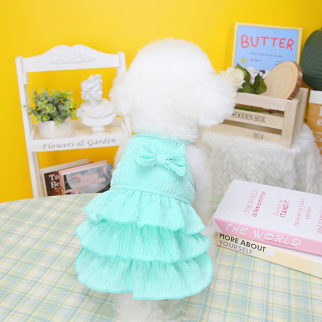 New Pet Clothes Spring and Summer Dog New Skirt Dog Clothing Teddy Small Dog Skirt Candy-colored Layered Skirt