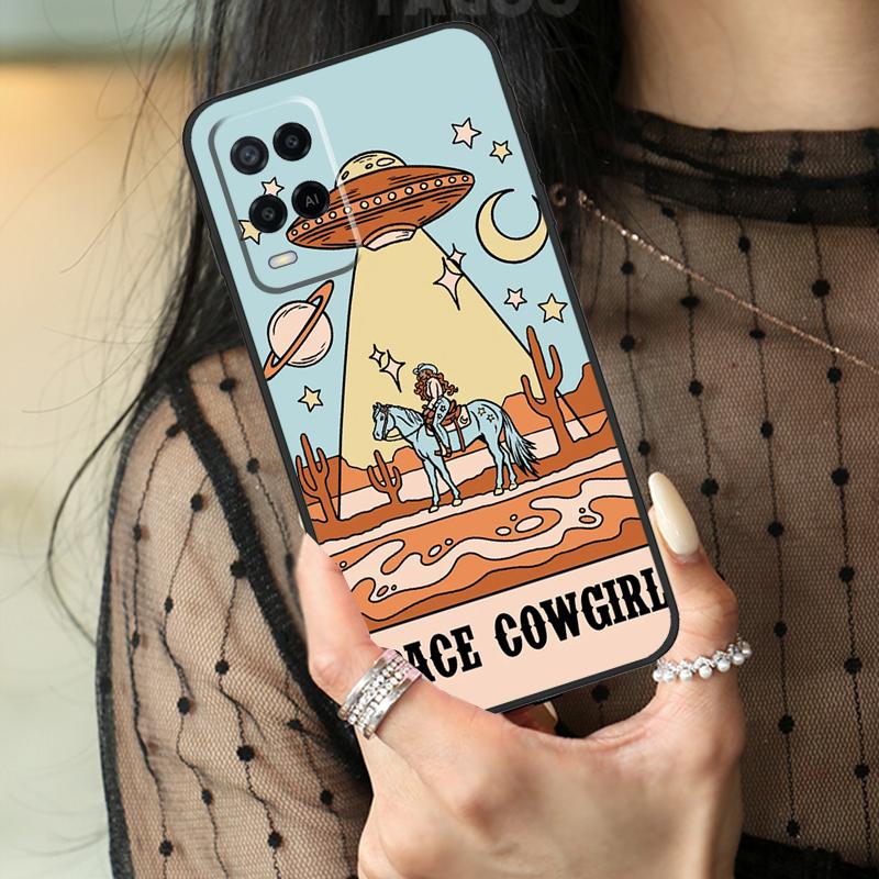 Чехол 'Космическая ковбойка' для Oppo A80 A60 A40 A17 A57 A77 A74 A54 A94 A78 A98 A18 A38 A58 A96 A76 A16 A15 A5 Pro