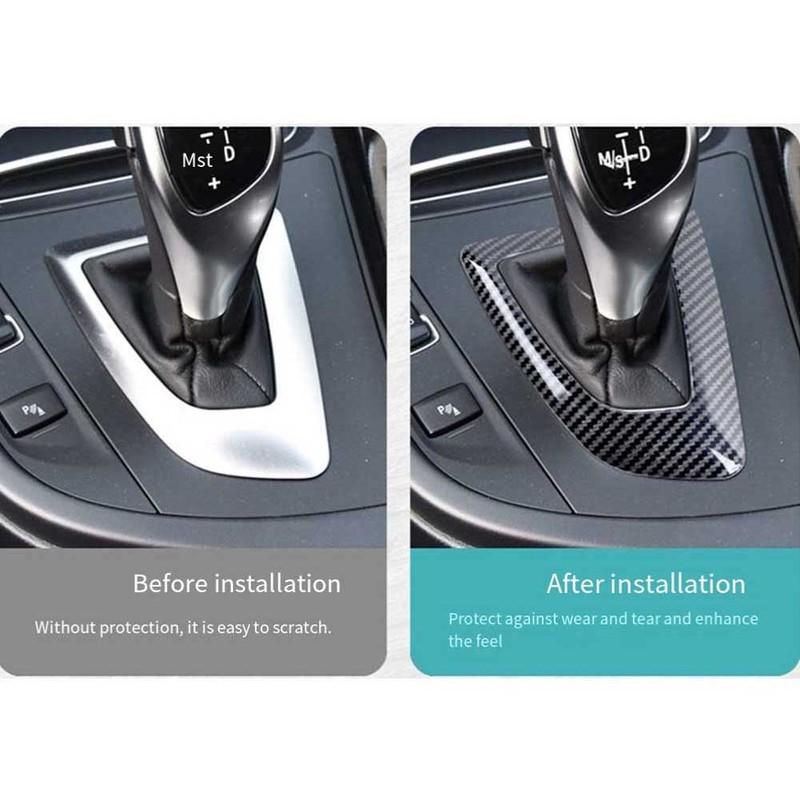 Center Console Shifter Base Plate for BMW F20 F21 F22 F23 F30 F31 F32 F33 F34 F35 F36 ABS Trim with Realistic Texture Finish