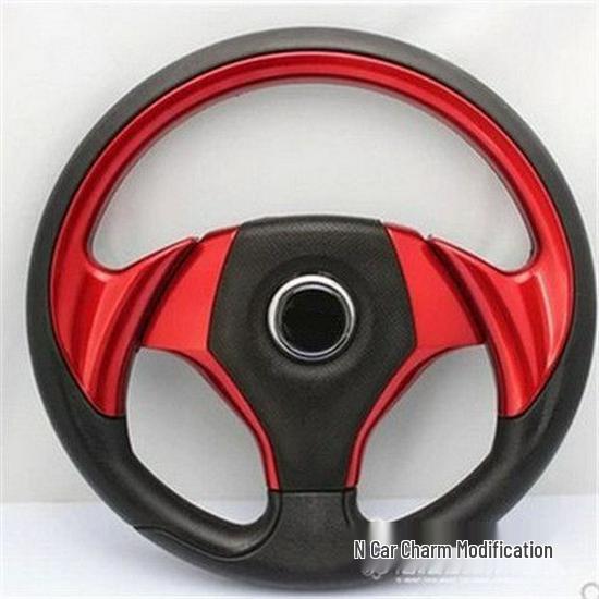 13-Inch Cool Coupe Sports Car Racing Steering Wheel Semicircular Blade, 14-Inch