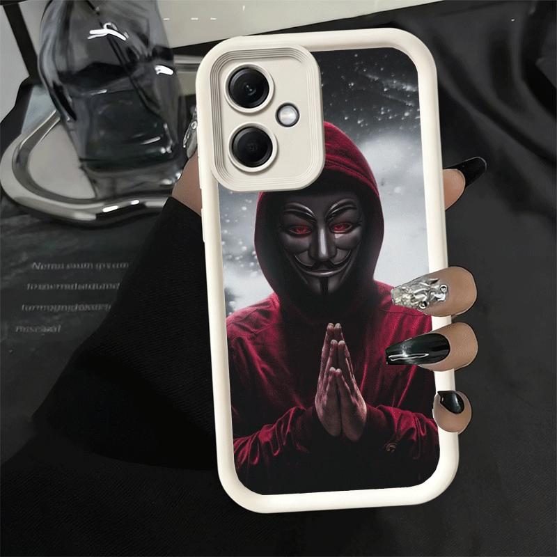 Чехол для телефона Xiaomi Redmi Note 15 14 13 Pro Plus Анонимная V-маска Оболочка 12S 11 11S 11T 5G 14S Мягкий силикон Funda