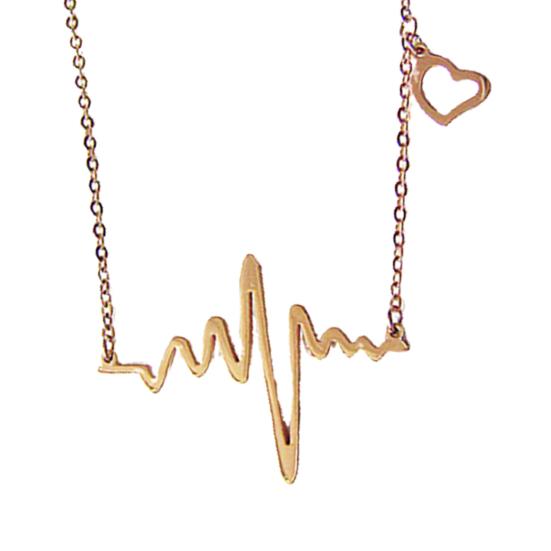 Necklace Exquisite Clasp Closure Women Alloy Heart Jump Pendant Chain for Wedding